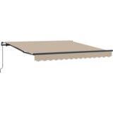 vidaXL Ročna retraktibilna tenda Bež 350x250 cm, Blago za zamenjavo tende za okvir 3.5x2.5 m Bež | Shoptok.si