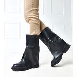 Gemre Black ankle boots with a turned-down upper Rozalia | Shoptok.si
