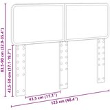 vidaXL Vzglavje z vzglavjem Dimljeni oreh 120 cm Konstruiran les | Shoptok.si