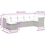 vidaXL 7-dijelni set vrtnih sofa od poliratana s jastucima smeđi | shoptok.hr