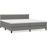 Maison Chic Box spring postelja - Vzmetna postelja z vzmetnico temno siva 200x200 cm blago SL12970, (21906129) | Shoptok.si