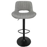 Barska stolica 620172 Svetlo siva /crna metalna baza 480x490x840(1050)mm ( 776-041 )