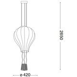 Ideal Lux luster na sajli dream big 1xE27/42W/230V prečnik 42 cm | Eponuda.com