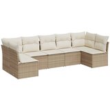  The Living Store Vrtna sedežna garnitura 7-delna z blazinami bež poli ratan - Vrtna Sedežna Garniture, (21452596) | Shoptok.si