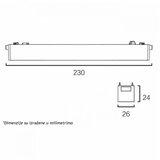  magnetic slim svetiljka LED26-12T 12W 3000K 24° 48V dc bela | ePonuda.com