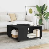  Stolić za kavu crni 80 x 80 x 40 cm od konstruiranog drva | shoptok.hr