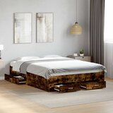  Okvir kreveta s ladicama boja hrasta 120x200 cm | shoptok.hr