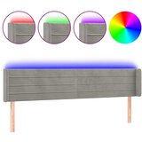  LED uzglavlje svjetlosivo 183x16x78/88 cm baršunasto | Eponuda.com