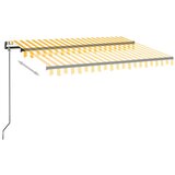  Automatska tenda sa senzorom LED 350x250 cm žuto-bijela | Eponuda.com