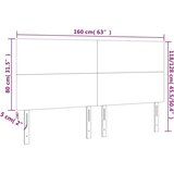  Posteljno vzglavje sivo 160x5x118/128 cm umetno usnje, (20932229) | Shoptok.si