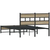 Metalni okvir kreveta bez madraca boja hrasta sonome 120x200 cm | shoptok.hr