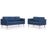 vidaXL Sedežna garnitura 2-delna blago modra, (20851202) | Shoptok.si