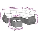  6-dijelni set vrtnih sofa od poliratana s jastucima svjetlosivi | shoptok.hr