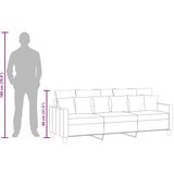  Trosjed od tkanine Smeđe-siva 180 cm | shoptok.hr