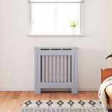 vidaXL Pokrov radiatorja 2 pcs Siva 78x19x81.5cm Konstruiran les | Shoptok.si