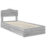  Krevet s od storage Siva Sonoma 90 x 190 cm Konstruirano drvo | shoptok.hr