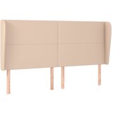  The Living Store Vzglavje z ušesi kapučino 183x23x118/128 cm umetno usnje - Vzglavje, (21453748) | Shoptok.si