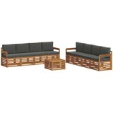  Setovi sofa 9 pcs Prirodna i antracit Čvrsto drvo akacije | Eponuda.ba