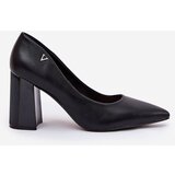 VINCEZA Elegant High Heel Shoes Black 62220 | ePonuda.com