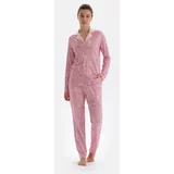 Dagi Pink Meter Printed Shirt Trousers Pajama Set