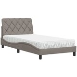 vidaXL Postelja z vzmetnico taupe 100x200 cm blago, (21792449) | Shoptok.si