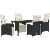  5-dijelni set za objedovanje s jastucima crni poli ratan | shoptok.hr