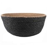  Saksija za biljke s ručkama Crna Ø 45 x 36 cm 100% morska trava | shoptok.hr