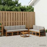  Set vanjskih sofa 7 kom. Prirodna i svjetlosiva | shoptok.hr