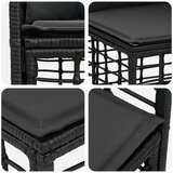  Set vanjskih sofa s jastukom 8 pcs Crna i tamno siva Poliester | shoptok.hr