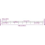  Vrtna ograda s obručem na vrhu Čelik 1781,5 x 80 cm Crna | Eponuda.com