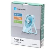 Aigostar Stoni punjivi ventilator 5W/5V 3600mAh USB plavi | Eponuda.com