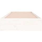  Posteljni okvir bel iz trdnega lesa 90x190 cm 3FT, (20884190) | Shoptok.si