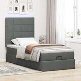  Otomanski okvir kreveta s madraca tamnosivi 100x200cm tkanine | shoptok.hr
