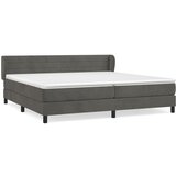 The Living Store Box spring postelja z vzmetnico temno siva 200x200 cm žamet - Box Spring Postelja, (21489585) | Shoptok.si
