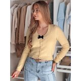 DStreet Sweter damskie krótki one size z kokardką LAMURE beżowy | shoptok.hr