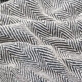 vidaXL Pamučni pokrivač s uzorkom riblje kosti 125x150 cm mornarsko plavi | shoptok.hr