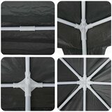 Šator za zabave Antracit 800 x 400 x 266 cm Polietilen i čelik | shoptok.hr