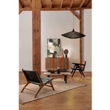 BIZZOTTO Črna/v naravni barvi klubska mizica z mizno ploščo iz akacije 65x115 cm Aron – | Shoptok.si
