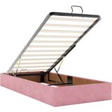 vidaXL Konstrukcija postelje z vzmetnico Roza 90 x 190 cm Žamet | Shoptok.si