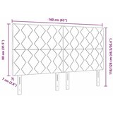  LED glava kreveta Svijetlo siva 160 cm Baršun - Svjetlosiva 160 cm Visoki uzglavlje | shoptok.hr