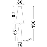 Nova Luce Bijela/krem stojeća svjetiljka (visina 130 cm) Mizu – | shoptok.hr