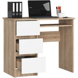 AKORD RAČUNALNIŠKA MIZA A-6 90 cm LEVA SONOMA / BELO, (21702526) | Shoptok.si