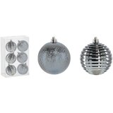 Molarem Home Set od 6 kuglica za božićno drvce – 8 cm, siva | shoptok.hr