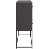  Komoda crna 100,5 x 39 x 107 cm od hladno valjanog čelika | shoptok.hr