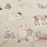 Catherine Lansfield Bež posteljnina za zakonsko posteljo iz mikropliša 200x200 cm Winter Friends – | Shoptok.si
