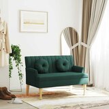vidaXL klop z blazinami temno zelena 113x64,5x75,5 cm blago | Shoptok.si