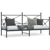 vidaXL Dnevni krevet bez madraca crni 90x190 cm čelik Cijene