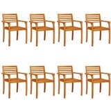 Maison Chic Vrtni stoli - Stol za vrt 8 kosov 59x55x85 cm trden akacijev les JS1784, (21876943) | Shoptok.si