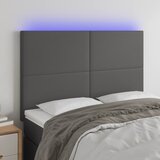 The Living Store led posteljno vzglavje sivo 144x5x118/128 cm umetno usnje - led vzglavje, (21418775) Cene