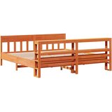  Okvir kreveta bez madraca voštano smeđi 200x200 cm od borovine | shoptok.hr